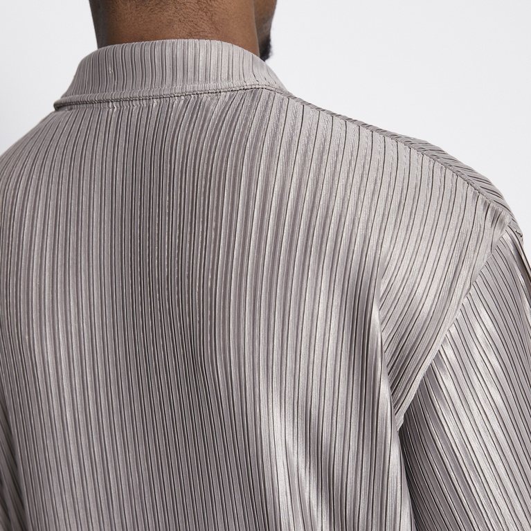 Short sleeve shirt "Smith pleated" Stone